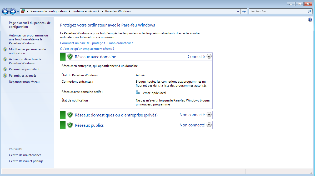 Configuration du firewall du PC pour l'utilisation du serveur TFTP 1